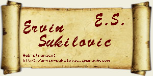 Ervin Šukilović vizit kartica